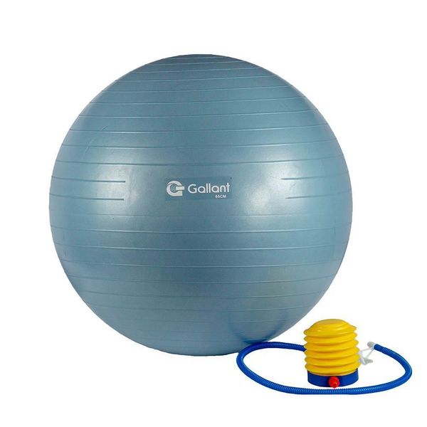 Bola de Pilates 65cm Yoga e Abdominal Com Bomba Gallant (GBP65AECBA-AZ) Bola de Pilates 65cm Yoga e Abdominal Com Bomba Gallant (GBP65AECBA-AZ)