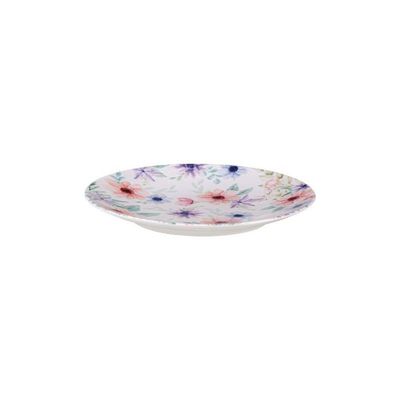 Prato Sobremesa Tramontina Floratta 21cm Porcelana Decorada