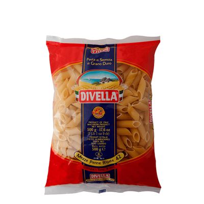 MACARRÃO DIVELLA 42 MEZZE PENNE RIGATE 500G