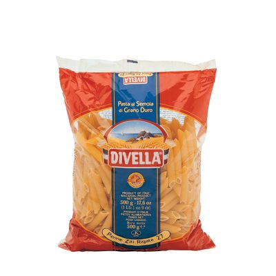 MACARRÃO DIVELLA 27 PENNE ZITI RIGIGATE 500G
