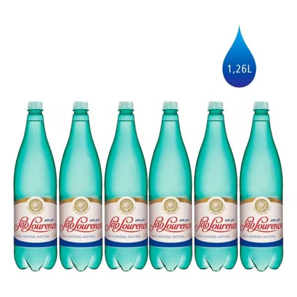 AGUA MINERAL SÃO LOURENÇO SEM GÁS 1,26L - PACK COM 6 UNID AGUA MINERAL SÃO LOURENÇO SEM GÁS 1,26L - PACK COM 6 UNID
