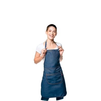 Avental Jeans Cozinha Bar Jardinagem Corpo Inteiro Unissex 1un