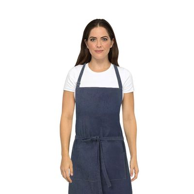Avental Jeans e Faixa Vermelha Cafeteria Bistro Restaurante