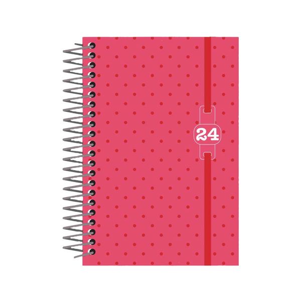 Agenda Clássica Confetti Candy Poá Rosa