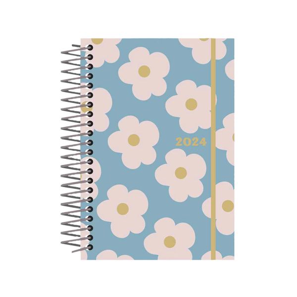 Agenda Média Confetti LB Margaridas Azul