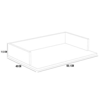 Suporte Suspenso Para Micro-ondas Forno 60x40 cm Class L03 Cinza - Lyam