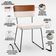 Kit 02 Cadeiras Decorativas Allana L02 Faixa Couríssimo Camel Linho Cru - Lyam Decor