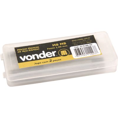 Macho manual aço rápido m14,00x1,50 2 peças din 352 - Vonder