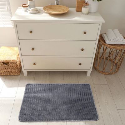 Tapete Jolitex Cristal 40x60cm Zinco Cinza
