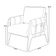 Poltrona Decorativa Para Sala de Estar Living Aymê L02 Linho Cinza - Lyam Decor