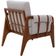 Poltrona Decorativa Para Sala de Estar Living Aymê L02 Linho Cinza - Lyam Decor