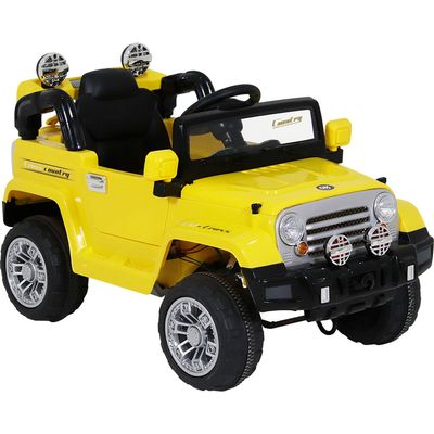 Jipe Elétrico Infantil Trilha 12V Amarelo Bel Único / 12V