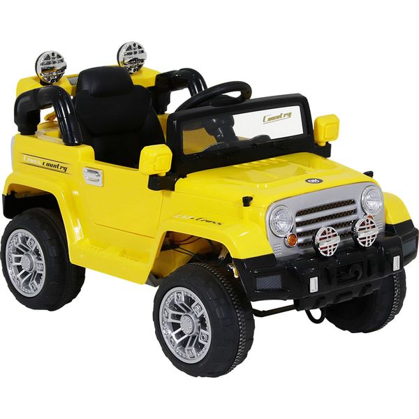 Jipe Elétrico Infantil Trilha 12V Amarelo Bel Único / 12V