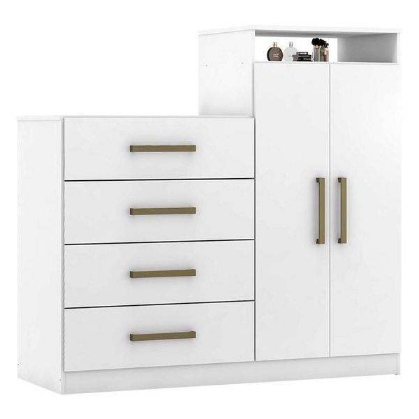 Cômoda Sapateira áurea Branco Brilho - Demóbile Cômoda Sapateira áurea Branco Brilho - Demóbile