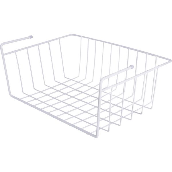 Cesto Suspenso Para Prateleira M Branco Bel M Cesto Suspenso Para Prateleira M Branco Bel M