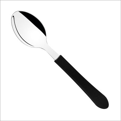 Kit 2 Colher de Mesa Tramontina Leme Inox Cabo Preto