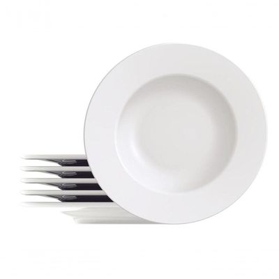 Conjunto De Pratos Raso Tramontina Maria Augusta Em Porcelana 27cm 6 Peças