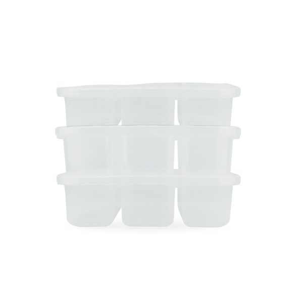 Kit 3 Potes Conservador de Alimentos C/ 3 Divisórias Nitron 1,1L e Tampa P/ Petiscos Plástico Livre de BPA