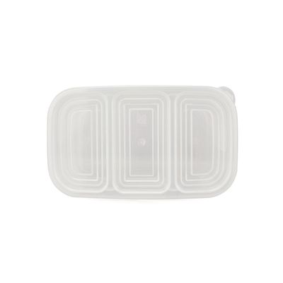 Kit 3 Potes Conservador de Alimentos C/ 3 Divisórias Nitron 1,1L e Tampa P/ Petiscos Plástico Livre de BPA