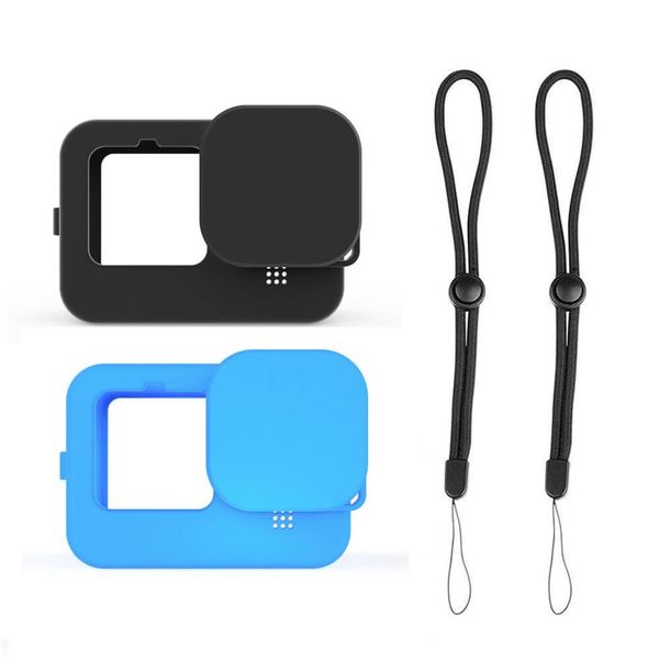 Capa de Silicone GoPro Hero 11 / 10 / 9 Black + Tampa para Lente + Cordão Preto Capa de Silicone GoPro Hero 11 / 10 / 9 Black + Tampa para Lente + Cordão Preto