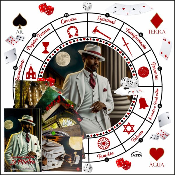 Kit Baralho Zé Pelintra 36 Cartas + Toalha Zé Pelintra Kit Baralho Zé Pelintra 36 Cartas + Toalha Zé Pelintra