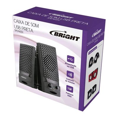 Caixa de Som USB 0058 Bright Preta