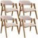 Kit 04 Cadeiras Para Sala de Jantar e Estar Living Estofada Suran L02 Suede Bege - Lyam