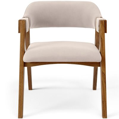 Kit 04 Cadeiras Para Sala de Jantar e Estar Living Estofada Suran L02 Suede Bege - Lyam