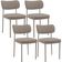 Kit 04 Cadeiras Decorativa Estofada Para Sala de Jantar Melina Base Arena L02 Bouclê Bege - Lyam Decor