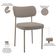 Kit 08 Cadeiras Estofadas Para Sala De Jantar Melina Base Arena L02 Bouclê Bege - Lyam Decor