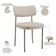 Cadeira Decorativa Sala De Jantar Melina Base Arena L02 Linho Bege - Lyam Decor