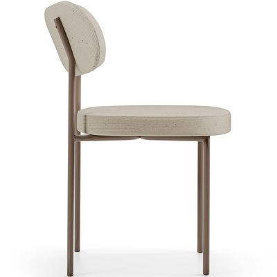 Cadeira Decorativa Sala De Jantar Melina Base Arena L02 Linho Bege - Lyam Decor
