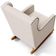 Poltrona de Amamentação com Balanço Mavie L02 Bouclê Creme - Lyam Decor