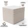 Poltrona de Amamentação com Balanço e Puff Mavie L02 Bouclê Creme - Lyam Decor