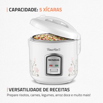 Panela De Arroz Bianca Rice 5 Mondial Branco 400W NPE-05-5X 110
