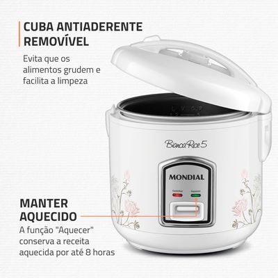 Panela De Arroz Bianca Rice 5 Mondial Branco 400W NPE-05-5X 110