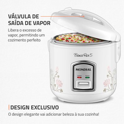 Panela De Arroz Bianca Rice 5 Mondial Branco 400W NPE-05-5X 110