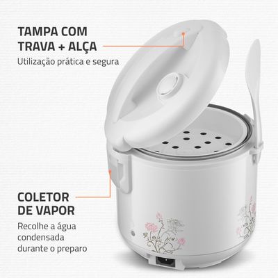 Panela De Arroz Bianca Rice 5 Mondial Branco 400W NPE-05-5X 110