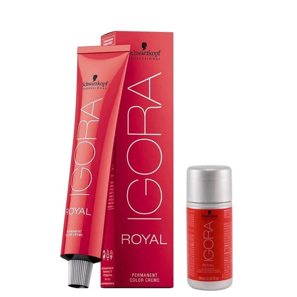 Igora Royal Coloração 1x 7/00 Louro Médio + 1 Ox 30 Vol UNICA