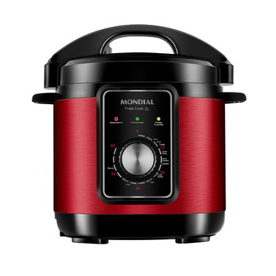 Panela de Pressão Elétrica Mondial Pratic Cook 3L Red Premium I PE-47-3L-RI 220