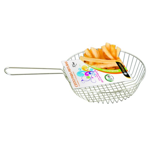 Cesto Fritadeira para Fritura 22cm de Diametro em Aço Estanhado Cesto Fritadeira para Fritura 22cm de Diametro em Aço Estanhado