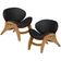 Kit 2 Poltronas Decorativa Orgânica Sala Living Kadosh L02 Couríssimo Preto Brilho - Lyam Decor