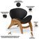 Kit 2 Poltronas Decorativa Orgânica Sala Living Kadosh L02 Couríssimo Preto Brilho - Lyam Decor