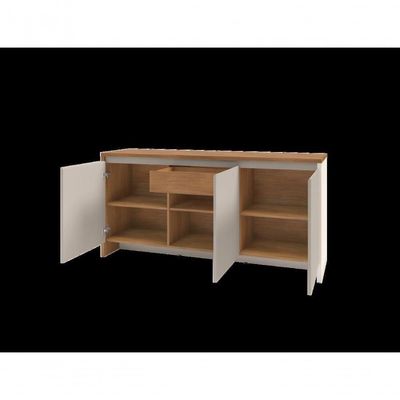 Buffet Madrid 3 Portas C- Gaveteiro Cedro-off White