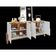 Buffet 4 Portas C- Prateleiras Lizz 1,90 Branco-cedro