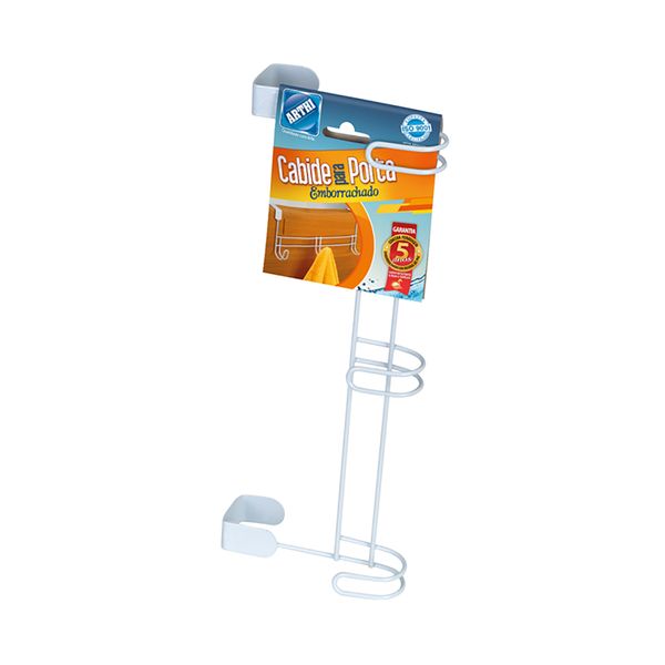 Cabide Arthi de Porta Emborrachado com Gancho Branco Cabide Arthi de Porta Emborrachado com Gancho Branco