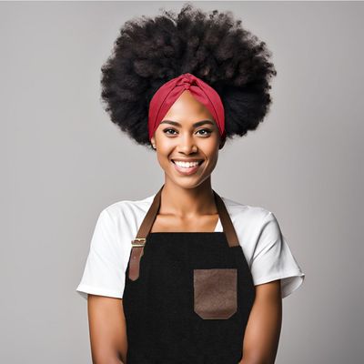 Faixa de Cabelo Turbante Bandana Vermelha Chef Cozinha 10un