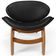 Poltrona Decorativa Orgânica Sala Living Kadosh L02 Couríssimo Preto Brilho - Lyam Decor