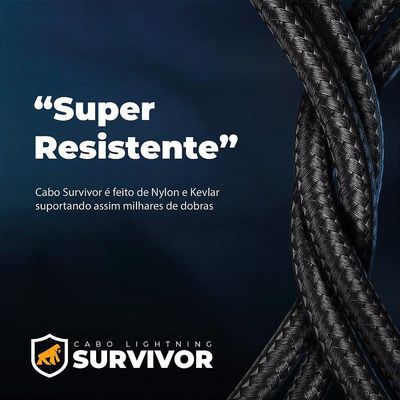 Cabo Survivor para Lightning / USB 1,5m - Gshield