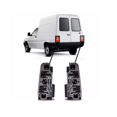 Soquete Circuito Lanterna Traseira Fiat Fiorino 1993 À 2013 Elba (Todas) Par